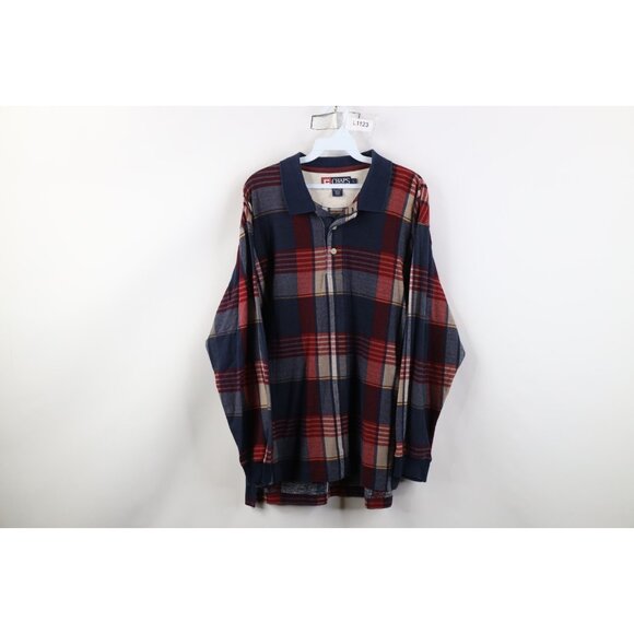 Ralph Lauren Other - Vintage 90s Chaps Ralph Lauren Mens Large Faded long Sleeve Rugby Polo Plaid
